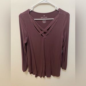 american eagle soft and sexy long sleeve top